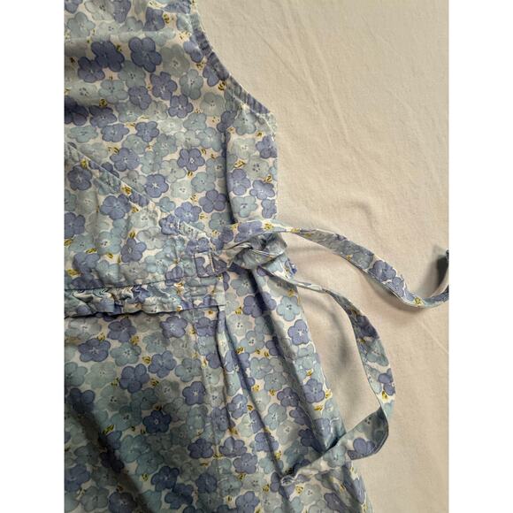 Laura Ashley Dress Wrap Style Floral Blue Girls Size‎ 6 Years Cotton - Picture 3 of 8
